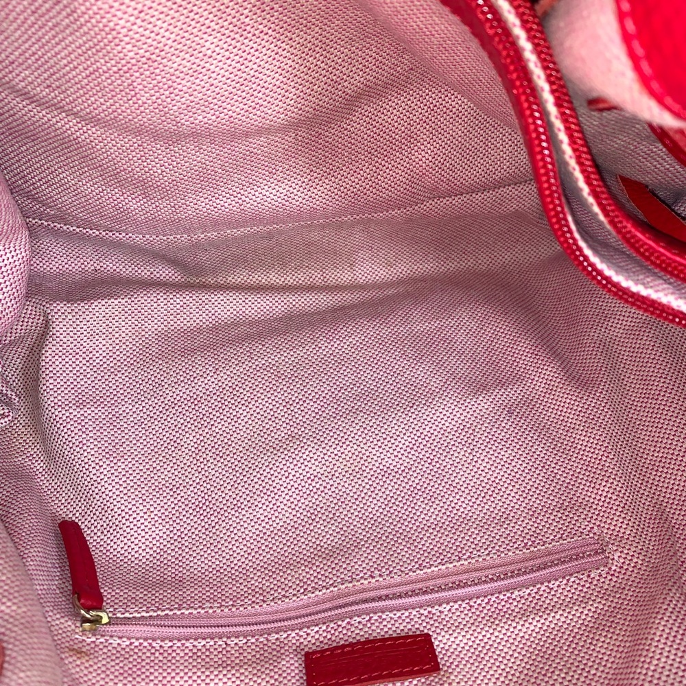 Dooney & Bourke Draw String Red Handbag- Preloved - image 7